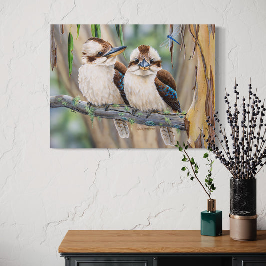 Laughing Kookaburras - Titled "Life Among the Gum Trees"