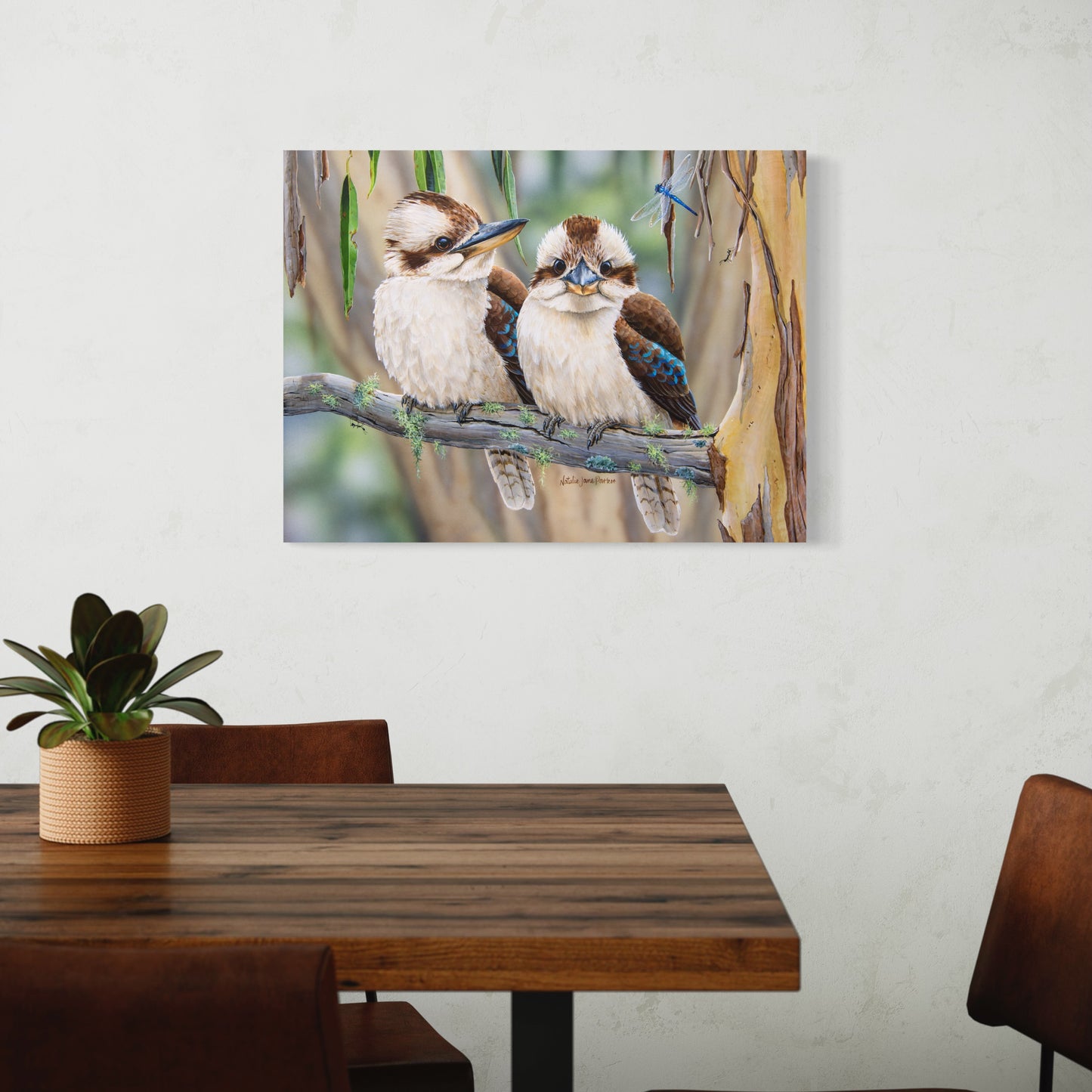 Laughing Kookaburras - Titled "Life Among the Gum Trees"