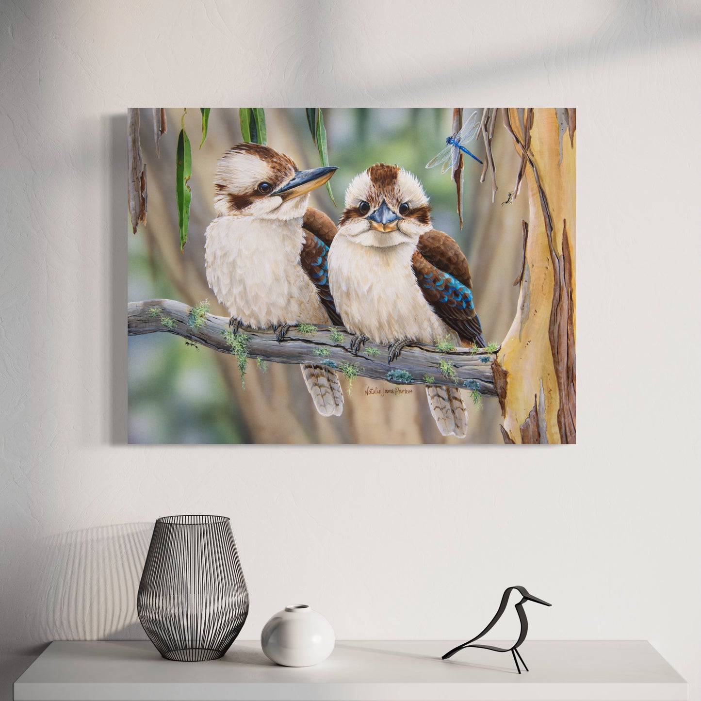 Laughing Kookaburras - Titled "Life Among the Gum Trees"