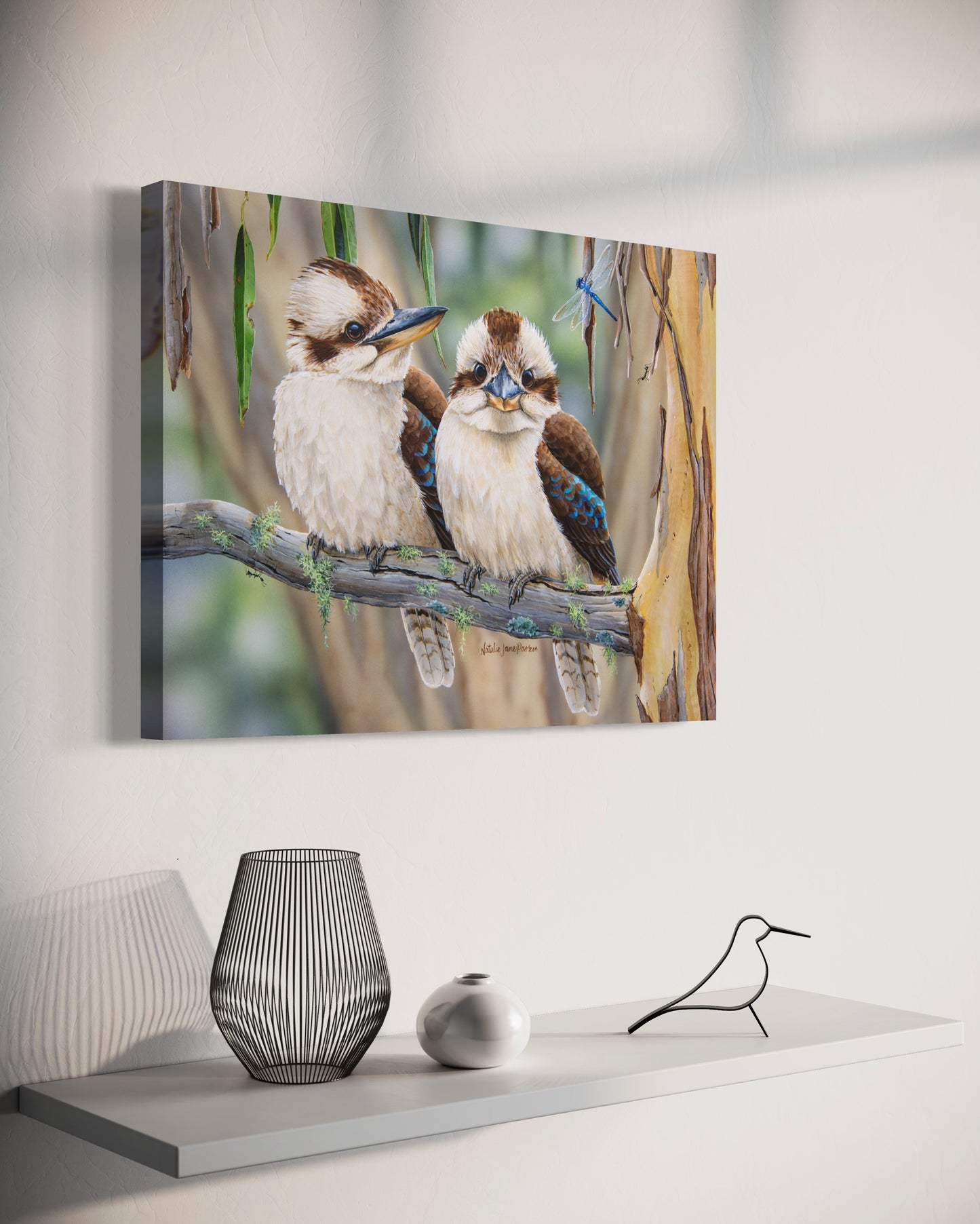 Laughing Kookaburras - Titled "Life Among the Gum Trees"