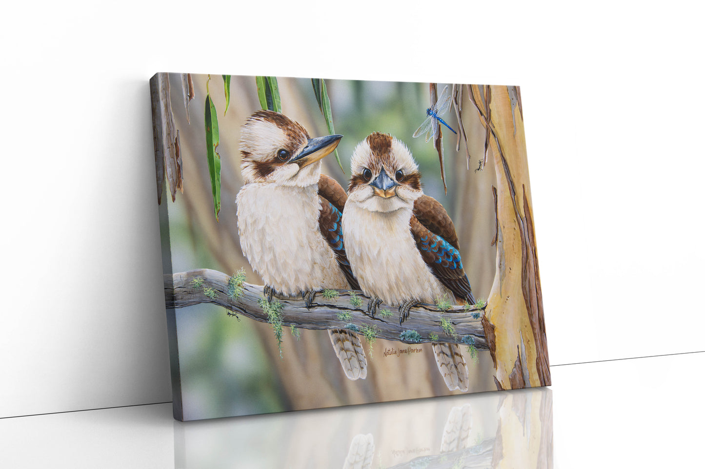 Laughing Kookaburras - Titled "Life Among the Gum Trees"